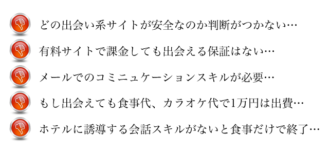 従来の出会いのデメリット